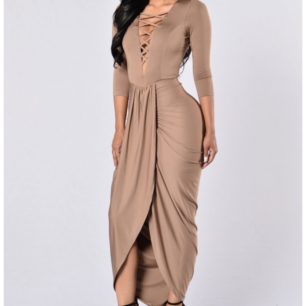 Long sleeve mocha Dress
